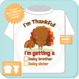 Thanksgiving Turkey Gender Reveal t-shirt - Gender Reveal outfit top - 11022015b