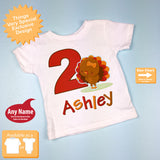 Thanksgiving Themed Birthday Shirt with Turkey | 11042013c
