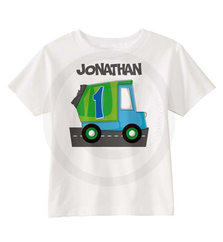 Garbage Truck Birthday Shirt for Boys 11052014c ThingsVerySpecial