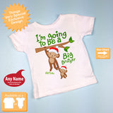 Christmas theme I'm going to be a big brother Shirt with Holiday Monkeys 11262012a