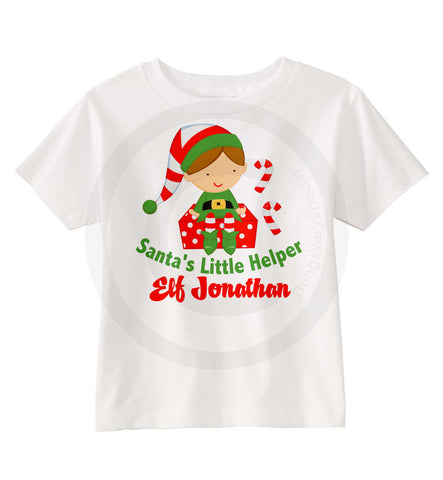 Santa's Little Helper Elf Shirt for boys 11292010a ThingsVerySpecial