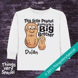 Personalized Peanut Big Brother T-Shirt or Onesie Bodysuit 12082011e