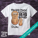 Personalized Peanut Big Brother T-Shirt or Onesie Bodysuit 12082011e