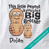 Personalized Peanut Big Brother T-Shirt or Onesie Bodysuit 12082011e