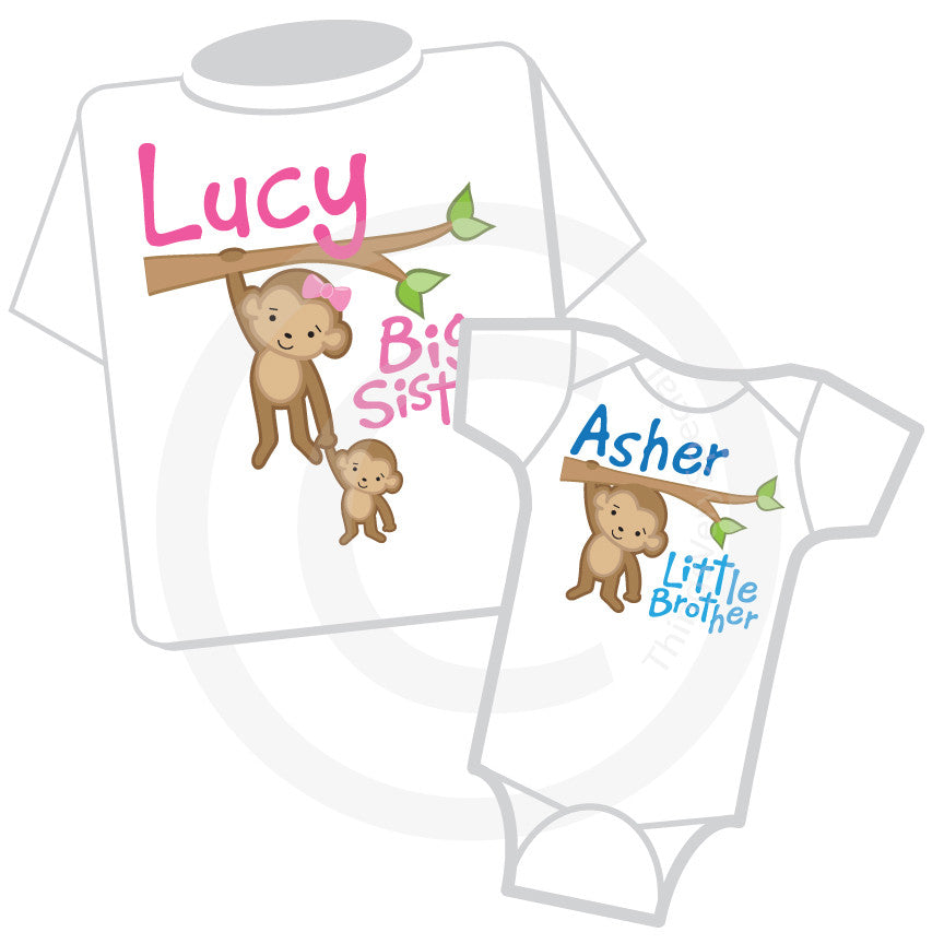 Sibling Shirts Big Sister Shirt Little Brother Onesie Matching Big