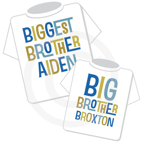 Biggest Brother and Big Brother Matching Shirt Set
