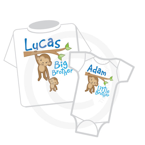 Big Brother Little Brother Matching Monkey Set