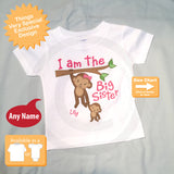 I am the Big Sister Shirt, Personalized with cute Monkeys 06182013a