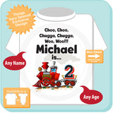 Birthday Boy Shirt - Birthday Train Shirt, Personalized Boys Birthday Shirt with Child's Name and age 01052016f