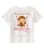 I'm going to be a big Sister Shirt with cute Monkeys