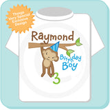 Birthday Boy Shirt - Boy's 3rd Birthday Shirt, Personalized Third Birthday Boy Monkey Shirt, Jungle Theme Birthday 01062014a