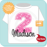 Pink Number Girl's Birthday Shirt 0106214c