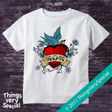 Mom Tattoo Design with bluebird on Tee Shirts or Onesie 01182011a1