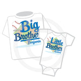 Baseball Big Brother Little Brother Matching shirt and Onesie Set