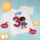 Superhero Birthday shirt for Boy's Third birthday 01272016f