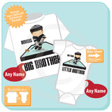 Big Brother Little Brother Hockey Players, Personalized set of 2 01282016c