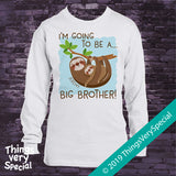 Sloth Big Brother Long Sleeve Youth Tee Shirt