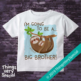 Sloth Big Brother short sleeve toddler tee shirt
