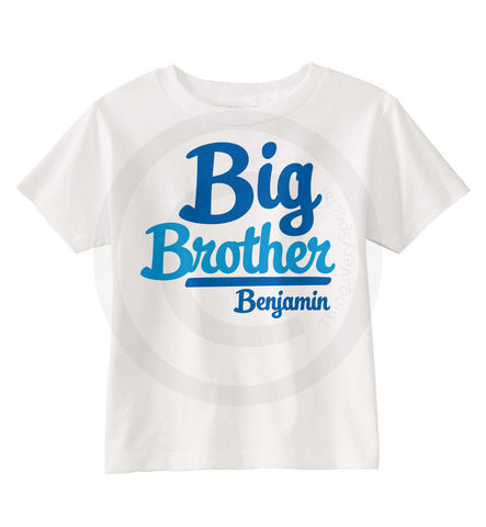 Big Brother Shirt with Baseball type Script.