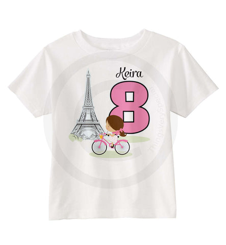 Paris Theme Birthday shirt for girls