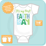 First Earth Day Outfit, 1st Earth Day Onesie Bodysuit, 03142010a