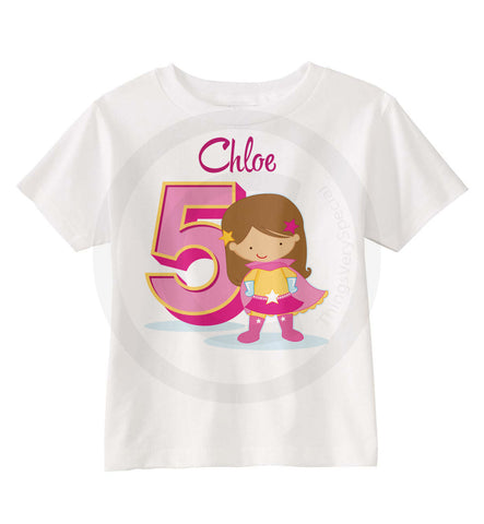 Girl's Superhero Birthday Shirt | 03162016i | ThingsVerySpecial