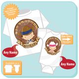 Big Brother Little Sister Sibling set of 2, Personalized Cute Cowboy Cowgirl set 03252016b