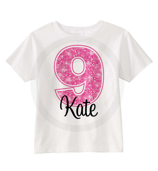 9th birthday hot sale shirt girl