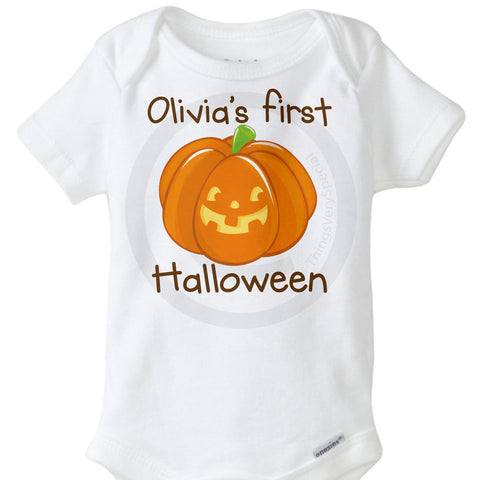 Personalized Baby's First Halloween Onesie Bodysuit