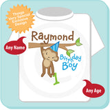 Monkey Safari or Zoo Theme Birthday shirt for boys any age 05012014f