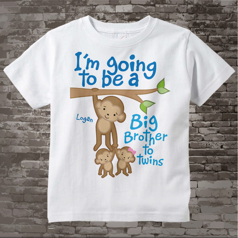 I'm going to be A Big Brother to Twin Boy/Girl Shirt 06052014c