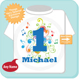 Music Themed Birthday shirt for boys any age 06062014b