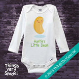 Auntie's Little Bean Onesie Bodysuit 100% Cotton Short or Long Sleeve