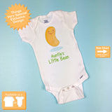 Cute little bean Onesie Bodysuit, Says Auntie's Little Bean 06112015a