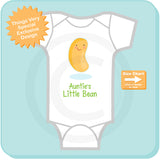 Cute little bean Onesie Bodysuit, Says Auntie's Little Bean 06112015a