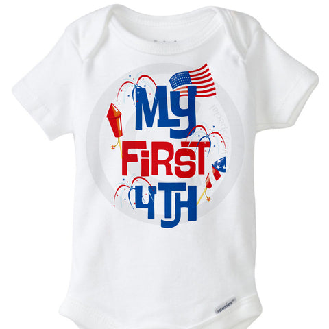 My First 4th of July Onesie Bodysuit | 06182012a ThingsVerySpecial
