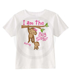 I am the Big Sister Shirt with cute Monkeys | 06182013a | ThingsVerySpecial