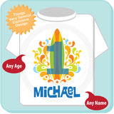 Boy's First Birthday Personalized Surfing Shirt for Beach Theme Party 06242014d