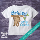Monkey Little Cousin Tee Shirt or Onesie Bodysuit 06292012b2