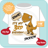 Dinosaur Birthday Shirt - Any Age 06302015b