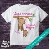 Spanish I'm going to be a Big Sister Shirt or Onesie Bodysuit, Voy a ser una Hermana Mayor 07022012a