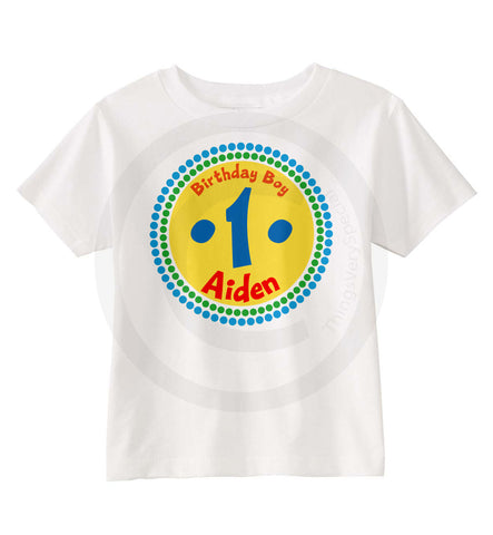 Primary Color Birthday Shirt for Boys