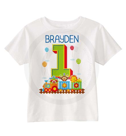 Circus Birthday Shirt for First Birthday boy.