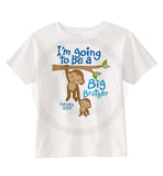 I'm going to be a big brother Monkey shirt with due date