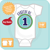 First Birthday Onesie, Blue Green 1, 1st Birthday Shirt, Personalized Boys Birthday, Baby Boys Outfit Gift 07222016a