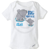 Big Brother Onesie with Elephants - Personalized