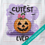 Halloween Onesie, Cutest Pumpkin Ever One Piece Bodysuit Halloween Outfit 08162019d