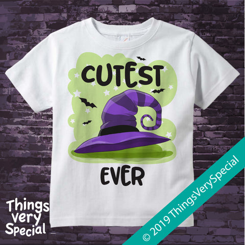 Halloween Shirt, Cutest Witch Ever Shirt short or long sleeve 100% cotton 08162019e