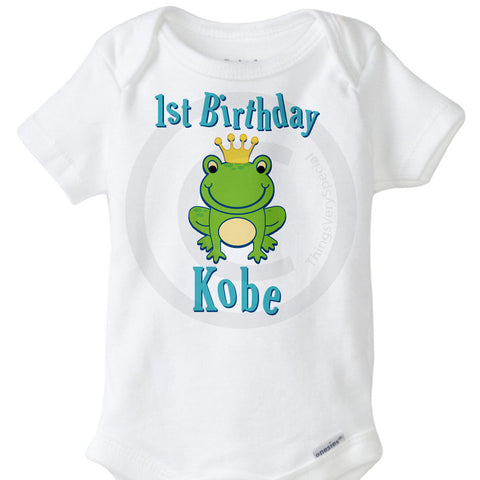 Frog Prince First Birthday Onesie Bodysuit