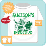 St. Patrick's Day Shirt - Your Last Name as an Irish Pub Logo - Custom Irish Put T shirt - 08212015c